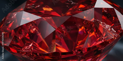 Ruby Gemstone Macro Texture Deep Red Crystal Luxury Jewelry Background