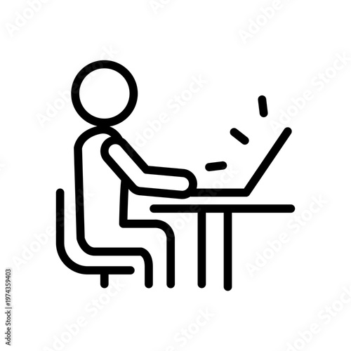 Author on internet job icon
