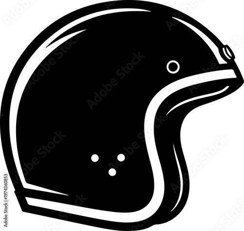 Motorcycle Helmet silhouette vector illustration