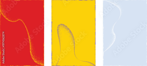 Abstract grain noise wave texture background with soft curved lines useful for posters, overlays. Minimal organic flow lines with subtle grainy texture. Fluid noised curves effect. Vector
