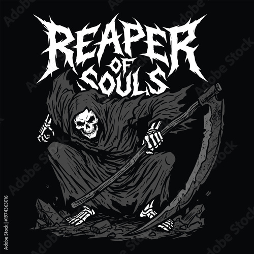 Grim Reaper Artwork Illustration for Print