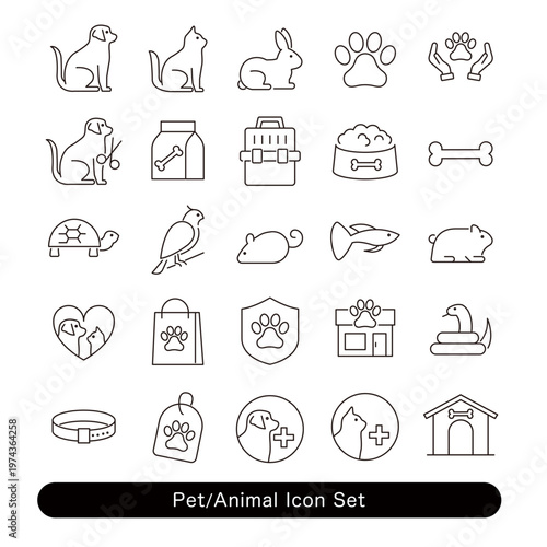 ペット・動物アイコンセット