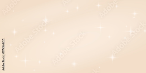 Sprkled beige starry gradation background. Neutral tone gradient backdrop with sparkling light effect, perfect for luxury celebration designs, fashion branding, or festive project. Vector bg.