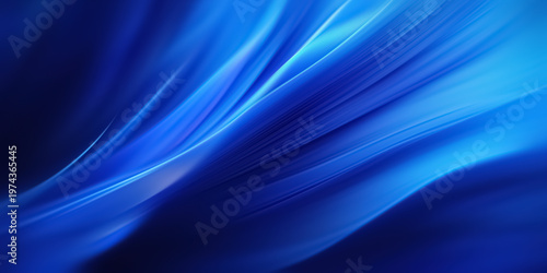Blue Abstract Background With Flowing Shapes and Lines