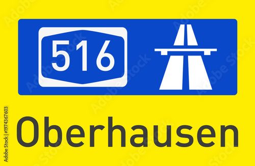 Vektorzeichen, Bundesautobahn A 516, Oberhausen