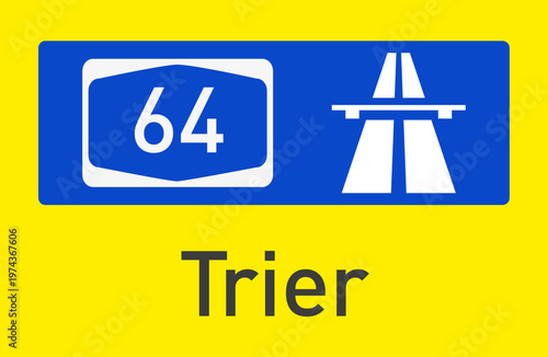 Vektorzeichen, Bundesautobahn A64, Trier