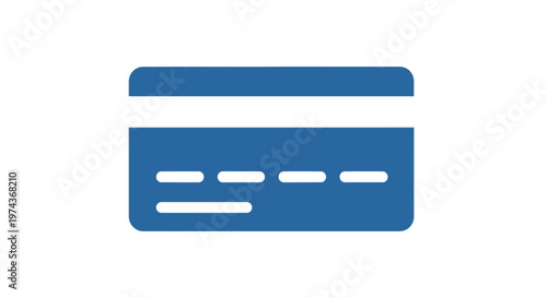 Blue Credit Card Payment Icon.