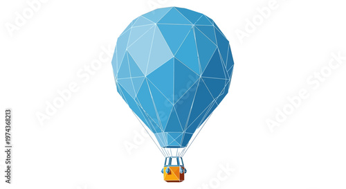 Blue Hot Air Balloon Ride Travel.