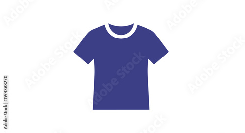 Blue Short Sleeve Crew Neck Tshirt.