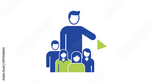 Businessman Leads Team with Presentation.