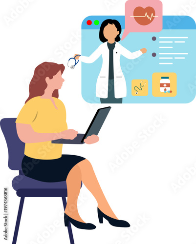 Illustration Virtual Healthcare