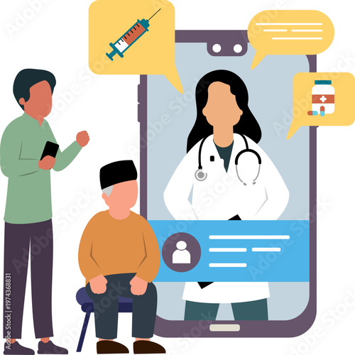 Illustration Virtual Healthcare