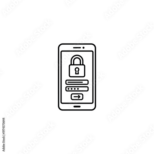 Smartphone with padlock on screen.