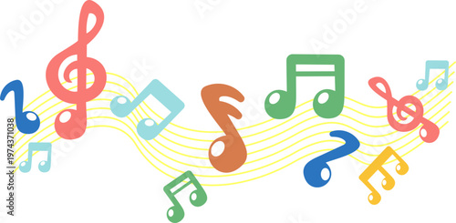 Wave With Melody Symbols