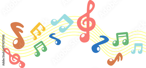 Wave With Melody Symbols