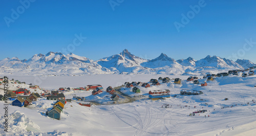 Colorful houses in Tasiilaq Town