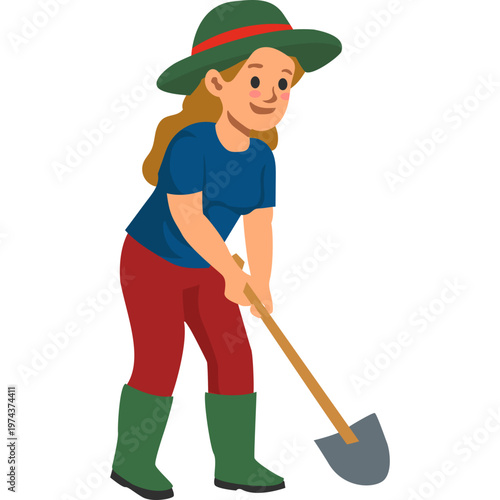 Activities of a Farmer Illustration