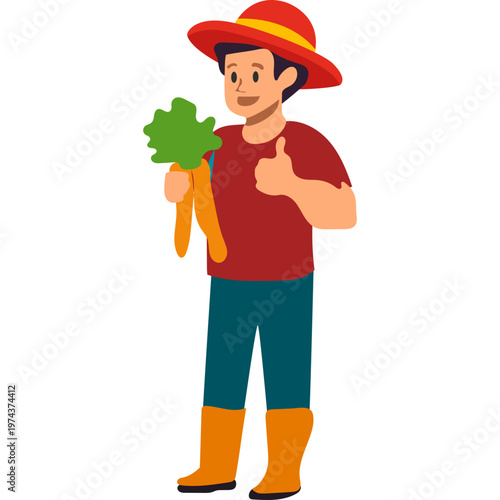 Activities of a Farmer Illustration