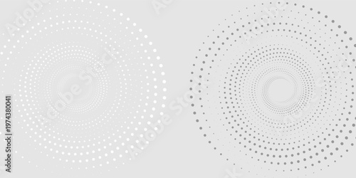 A captivating abstract design featuring a spiral arrangement of dots, gradually decreasing in size and density towards the center