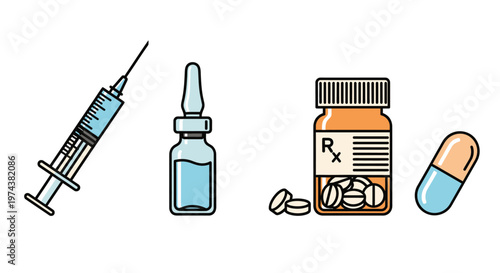 Medical supplies for health treatment.