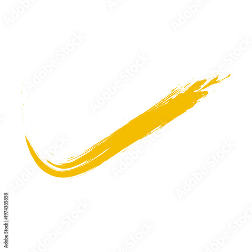 Sharp yellow diagonal brush stroke