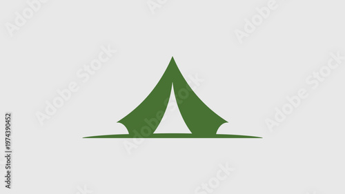 Simple triangular tent silhouette – Suitable for scout badges, wilderness survival guides, or eco-tourism logos.