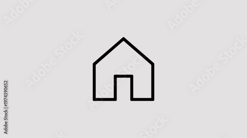 Simple house outline vector – Ideal for real estate branding, mortgage services, or home insurance.