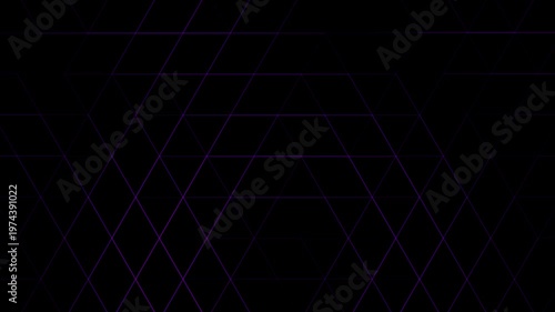 Black and purple minimalist geometric triangle grid abstract gradient pattern background animation