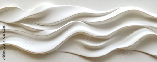 an elegant white background with wavy pattern, Generative AI