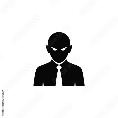 Vector of a man in a suit wearing a mask over his eyes
