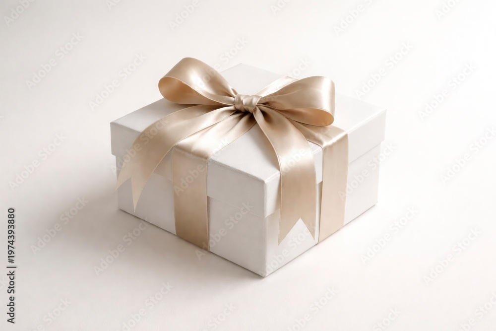 Fototapeta premium Gift Box with Elegant Ribbon – Mockup