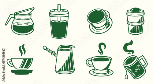 coffee cup illustration design 