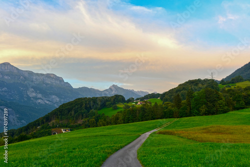 Quarten am Walensee im Kanton St. Gallen, Schweiz
