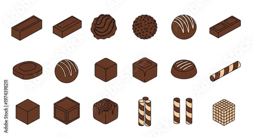 Assorted Chocolate Truffles Pralines And Bonbons Collection.