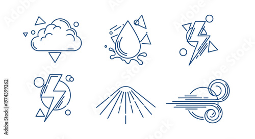 Monochrome line art illustration of DJ equipment including turntable headphones mixer and speakers.