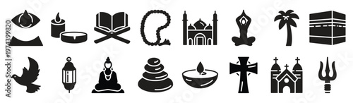 pack of spiritual equipment icons