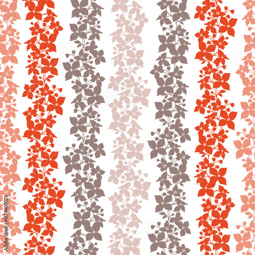 Guirlandes de fleurs en illustration au raccord pour de l'impression textile