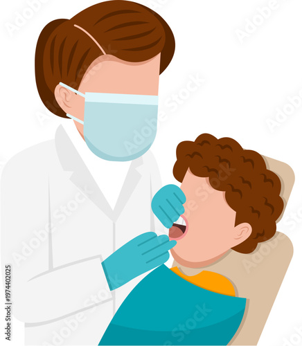 Male Dentist Examining Patient’s Teeth