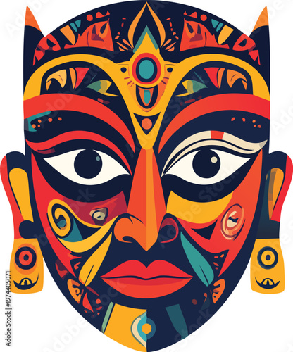 Chinese opera mask for Chinese New Year celebration and Bangla new year celebartion