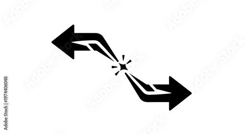 Black arrows pointing opposite directions.