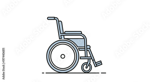 Wheelchair icon for accessibility and mobility assistance, modern vector illustration