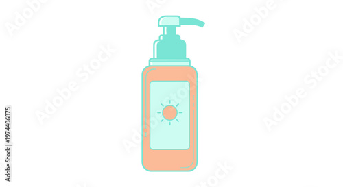 Hand soap dispenser bottle product.