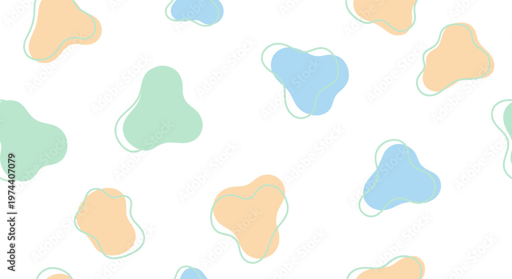 Obraz premium Colorful abstract shapes on white.