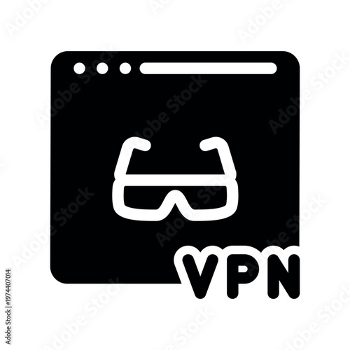 Anonymous VPN Web Browsing Incognito Mode Interface Illustration