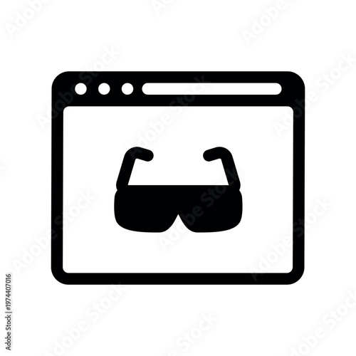 Incognito Anonymous Web Search Interface Window Graphic Illustration