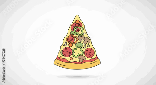 Delicious slice of pepperoni pizza.