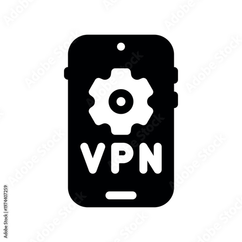 Smartphone Settings VPN Management Configuration Graphic Illustration