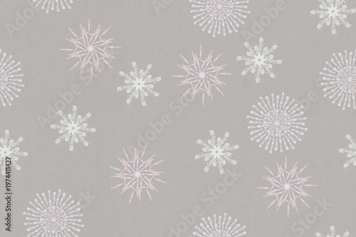 Elegant Fireworks Seamless Pattern on Gray Background