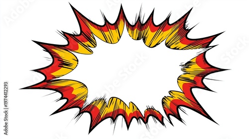 comics explosion shape illustration isolated