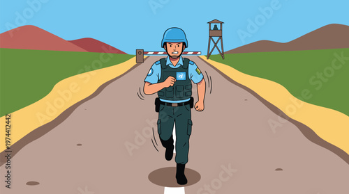 Young Man Running on Rural Road During Daytime.